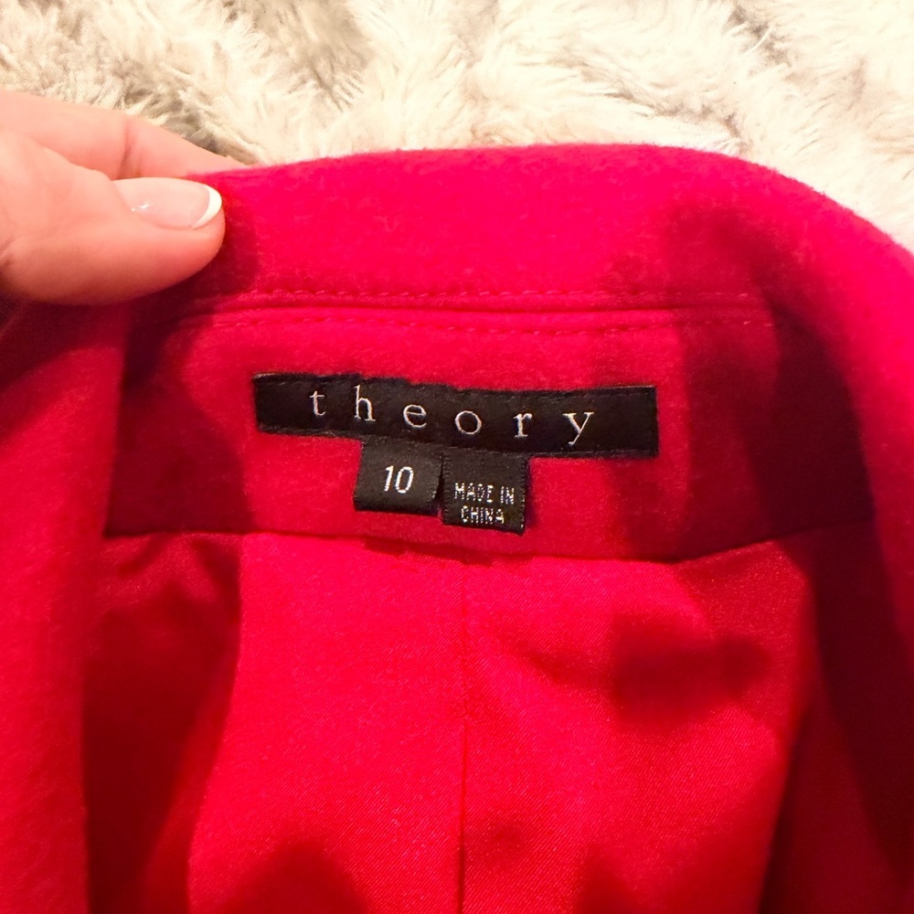 Theory Red Peacoat - Picture 7 of 7